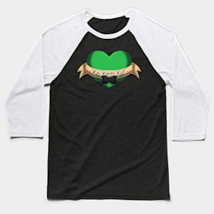 Xe Xem Xyr pronouns heart Baseball T-Shirt